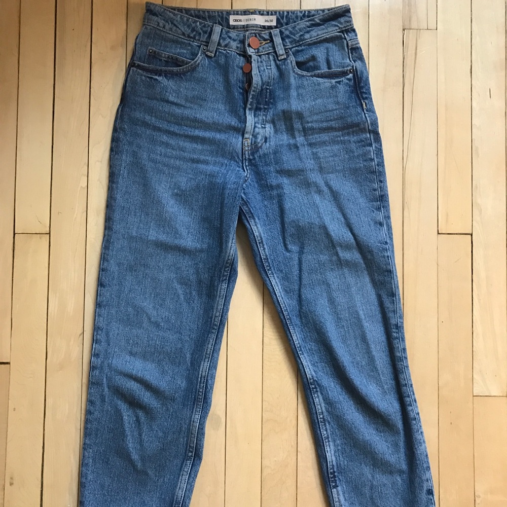 ASOS RECYCLED FLORENCE STRAIGHT LEG JEAN